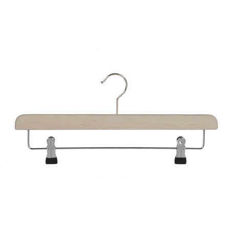 Rok / broekhanger beukenhout naturel ongelakt met knijperlat, 40 cm