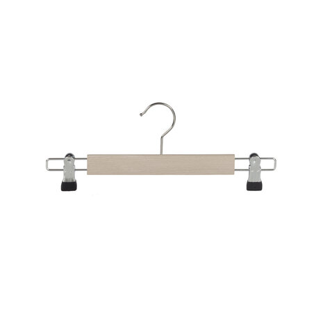 Rok / broekhanger beukenhout naturel ongelakt met knijpers, 26 cm