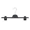 Rok / broekhanger kunststof zwart met knijpers, 35 cm