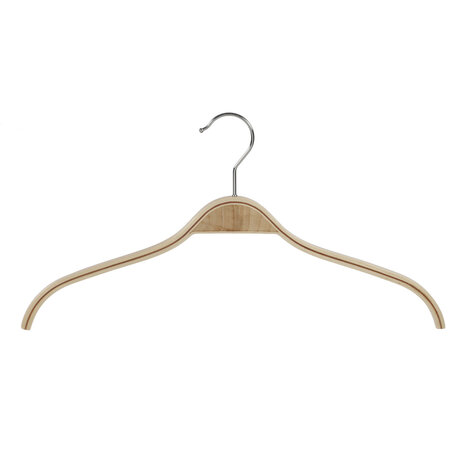 Blouse / shirthanger berkenhout naturel gelakt, 42 cm Blouse / shirthanger berkenhout naturel gelakt, 42 cm