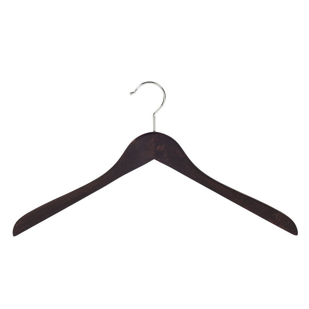 De Kledinghanger Gigant Blouse / shirthanger beukenhout wenge gebeitst, 44 cm De Kledinghanger Gigant Blouse / shirthanger beukenhout wenge gebeitst, 44 cm