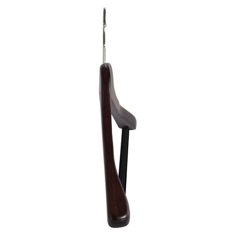Mantel / kostuumhanger beukenhout wenge gebeitst met schouderverbreding en anti-slip broeklat, 38 cm Mantel / kostuumhanger beukenhout wenge gebeitst met schouderverbreding en anti-slip broeklat, 38 cm