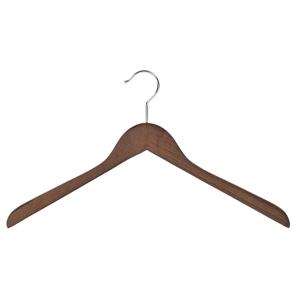 Blouse / shirthanger beukenhout walnoten gebeitst, 38 cm Blouse / shirthanger beukenhout walnoten gebeitst, 38 cm