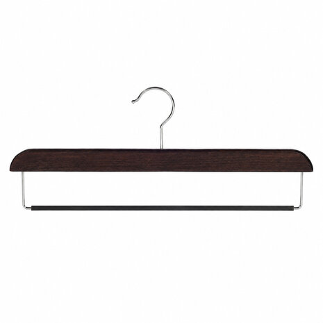 Broekhanger beukenhout wenge gebeitst met anti-slip broeklat, 40 cm Broekhanger beukenhout wenge gebeitst met anti-slip broeklat, 40 cm