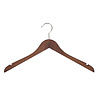 Blouse / shirthanger beukenhout walnoten gebeitst met rokinkepingen, 41 cm Blouse / shirthanger beukenhout walnoten gebeitst met rokinkepingen, 41 cm