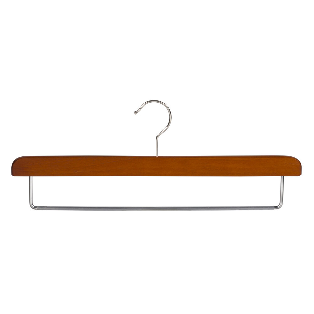 Broekhanger beukenhout kersen gebeitst met anti-slip broeklat, 40 cm Broekhanger beukenhout kersen gebeitst met anti-slip broeklat, 40 cm
