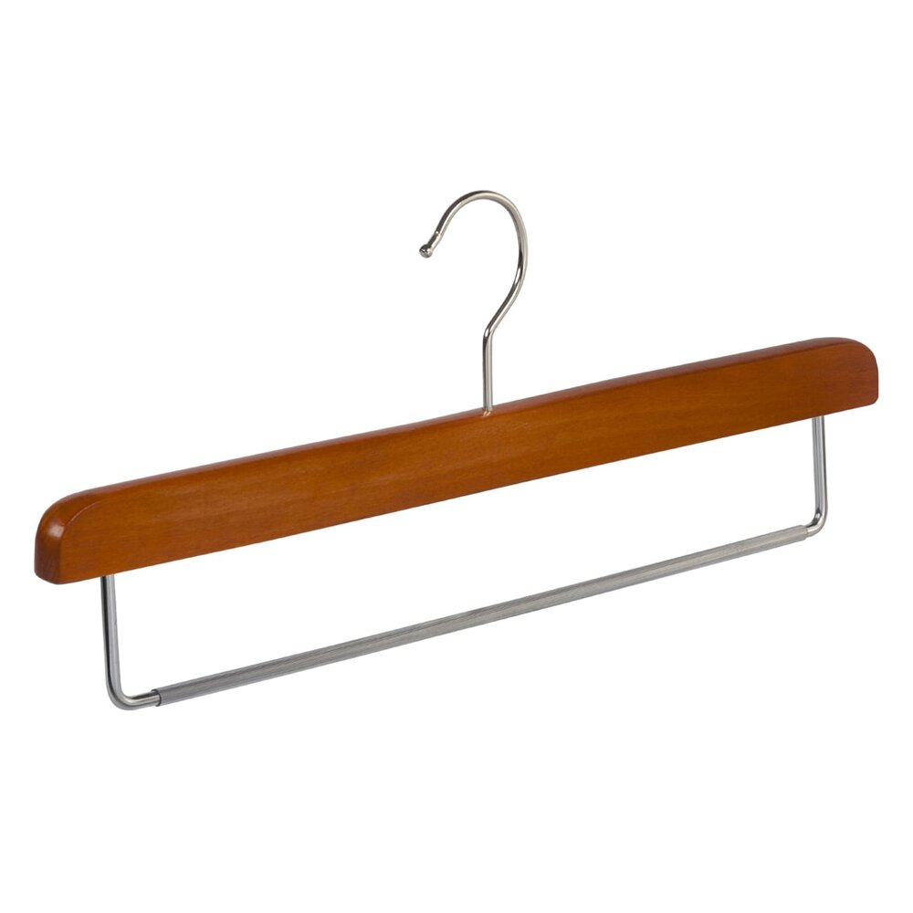 Broekhanger beukenhout kersen gebeitst met anti-slip broeklat, 40 cm Broekhanger beukenhout kersen gebeitst met anti-slip broeklat, 40 cm