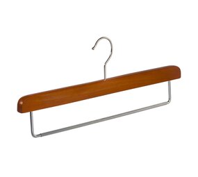 Broekhanger beukenhout kersen gebeitst met anti-slip broeklat, 40 cm Broekhanger beukenhout kersen gebeitst met anti-slip broeklat, 40 cm