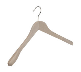 De Kledinghanger Gigant Mantelhanger beukenhout naturel ongelakt met schouderverbreding, 41 cm
