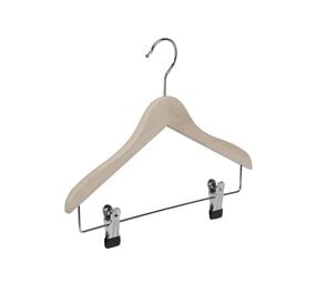 De Kledinghanger Gigant Kinderhanger beukenhout naturel ongelakt met knijperlat, 32 cm De Kledinghanger Gigant Kinderhanger beukenhout naturel ongelakt met knijperlat, 32 cm