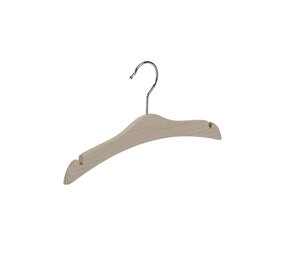 De Kledinghanger Gigant Kinderhanger beukenhout naturel ongelakt met rokinkepingen, 26 cm