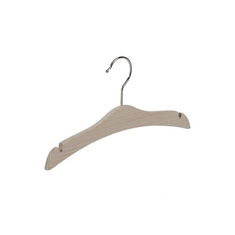 De Kledinghanger Gigant Kinderhanger beukenhout naturel ongelakt met rokinkepingen, 26 cm