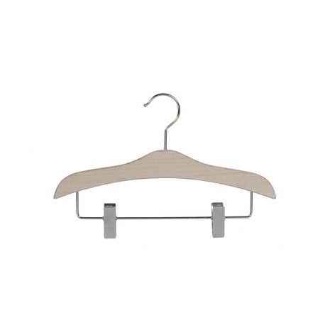 De Kledinghanger Gigant Kinderhanger beukenhout naturel ongelakt met knijperlat, 32 cm