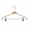 Blouse / shirthanger berkenhout naturel gelakt met knijperlat, 42 cm Blouse / shirthanger berkenhout naturel gelakt met knijperlat, 42 cm