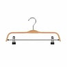 Broekhanger berkenhout naturel gelakt met anti-slip knijpers, 41 cm