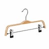 Broekhanger berkenhout naturel gelakt met anti-slip knijpers, 41 cm