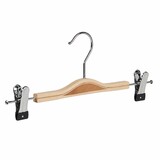 DE KLEDINGHANGER GIGANT Broekhanger berkenhout naturel gelakt met anti-slip knijpers, 36 cm DE KLEDINGHANGER GIGANT Broekhanger berkenhout naturel gelakt met anti-slip knijpers, 36 cm