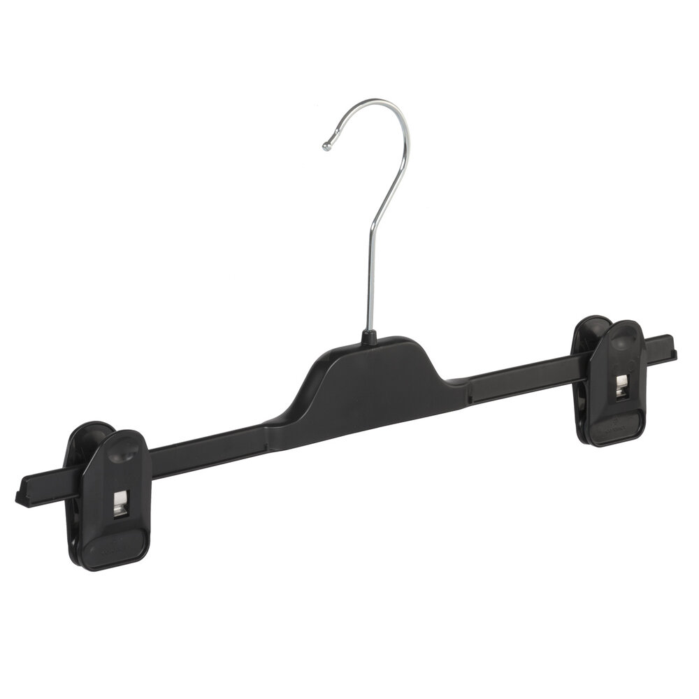 CORTEC Rok / broekhanger kunststof zwart met knijpers, 36 cm CORTEC Rok / broekhanger kunststof zwart met knijpers, 36 cm