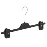 CORTEC Rok / broekhanger kunststof zwart met knijpers, 36 cm CORTEC Rok / broekhanger kunststof zwart met knijpers, 36 cm