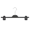 CORTEC Rok / broekhanger kunststof zwart met knijpers, 36 cm CORTEC Rok / broekhanger kunststof zwart met knijpers, 36 cm