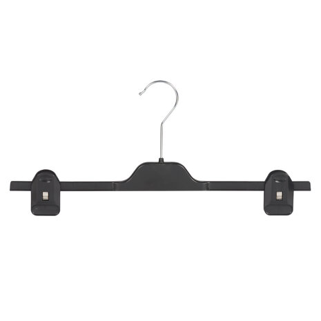 CORTEC Rok / broekhanger kunststof zwart met knijpers, 40 cm CORTEC Rok / broekhanger kunststof zwart met knijpers, 40 cm