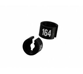 KTV Maataanduider kunststof zwart met witte (164) opdruk KTV Maataanduider kunststof zwart met witte (164) opdruk