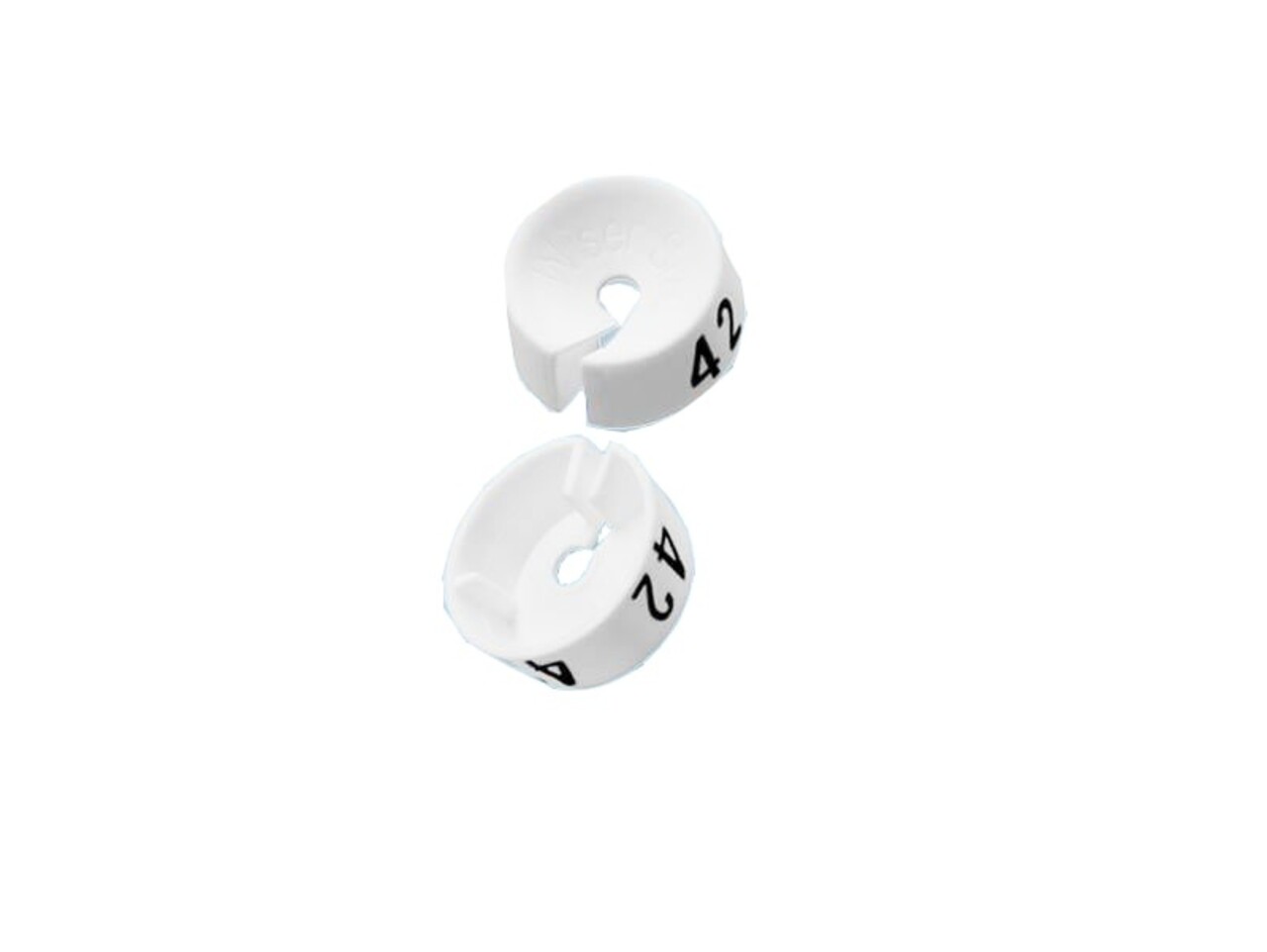 Maataanduider kunststof wit met zwarte (63) opdruk Maataanduider kunststof wit met zwarte (63) opdruk