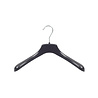Mantel / kostuumhanger kunststof zwart met schouderverbreding, 36 cm Mantel / kostuumhanger kunststof zwart met schouderverbreding, 36 cm