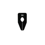 Kunststof maatverdeler zwart met witte (74) opdruk Kunststof maatverdeler zwart met witte (74) opdruk