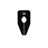 Kunststof maatverdeler zwart met witte (130) opdruk Kunststof maatverdeler zwart met witte (130) opdruk