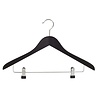 Blouse / shirthanger beukenhout zwart gelakt met anti-slip knijpers, 44 cm Blouse / shirthanger beukenhout zwart gelakt met anti-slip knijpers, 44 cm