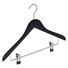 Blouse / shirthanger beukenhout zwart gelakt met anti-slip knijpers, 44 cm Blouse / shirthanger beukenhout zwart gelakt met anti-slip knijpers, 44 cm