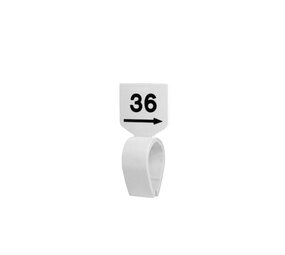 Maatverdelers met clip wit met zwarte (94) opdruk Maatverdelers met clip wit met zwarte (94) opdruk