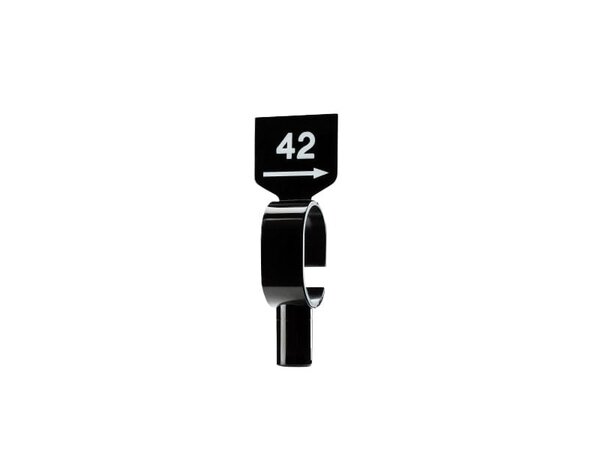 Maatverdeler met gewicht zwart met witte (17) opdruk Maatverdeler met gewicht zwart met witte (17) opdruk