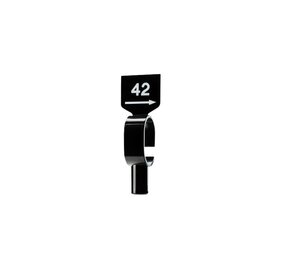 Maatverdeler met gewicht zwart met witte (94) opdruk