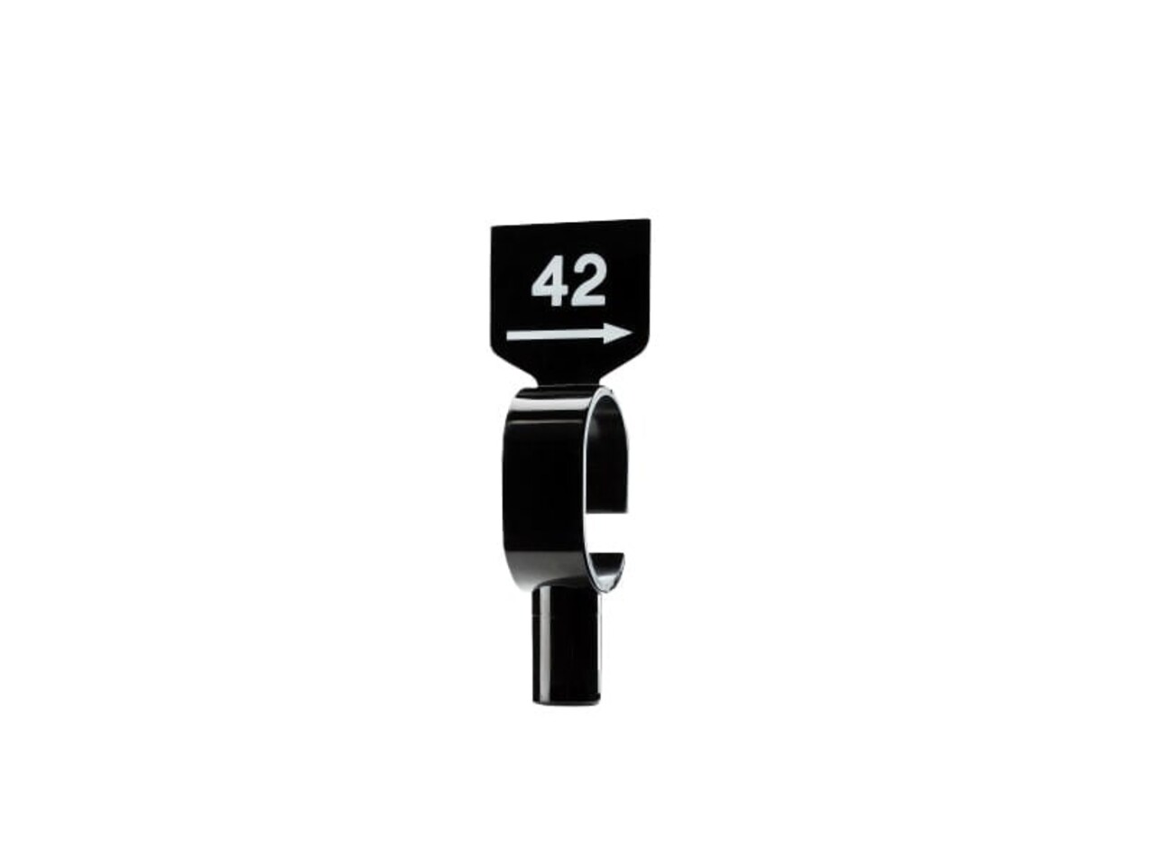Maatverdeler met gewicht zwart met witte (XXL) opdruk