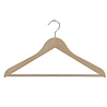 Blouse / shirthanger beukenhout naturel gelakt met anti-slip broeklat, 44 cm