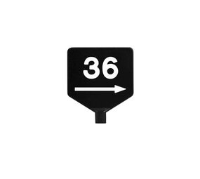 Maatverdeler (Euroline) zwart met witte (69) opdruk Maatverdeler (Euroline) zwart met witte (69) opdruk