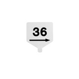 Maatverdeler (Euroline) wit met zwarte (73) opdruk Maatverdeler (Euroline) wit met zwarte (73) opdruk