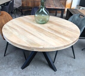 WK Home Ronde eettafel 150 mango natural