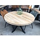 WK Home Ronde eettafel 150 mango hout natural met spinpoot WK Home Ronde eettafel 150 mango hout natural met spinpoot