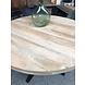 WK Home Ronde eettafel 150 mango hout natural met spinpoot WK Home Ronde eettafel 150 mango hout natural met spinpoot