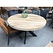 WK Home Ronde eettafel 150 mango hout natural met spinpoot WK Home Ronde eettafel 150 mango hout natural met spinpoot