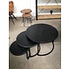 WK Home Salontafels set van 3 zwart WK Home Salontafels set van 3 zwart