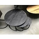 WK Home Salontafels set van 3 zwart WK Home Salontafels set van 3 zwart