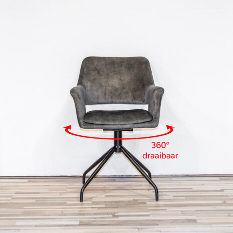 WK Home Stoel Ron velvet adore 4 kleuren