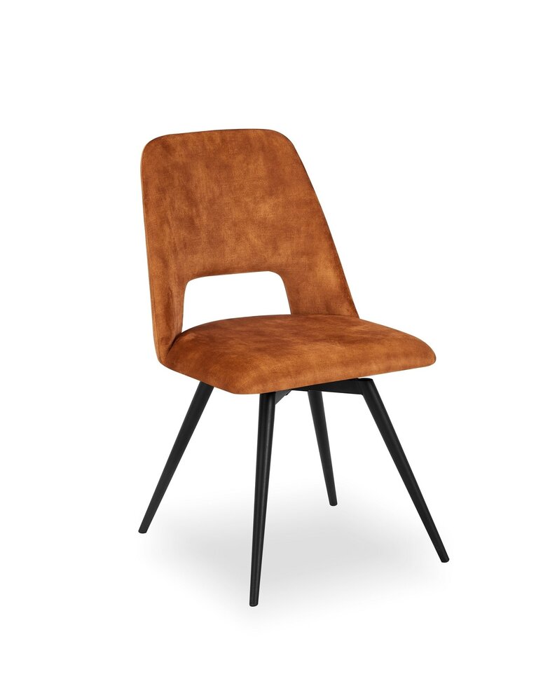 WK Home Stoel Moon in 4 kleuren Velvetstof en draaibaar