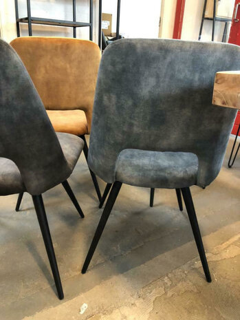 WK Home Stoel Moon in 4 kleuren Velvetstof en draaibaar