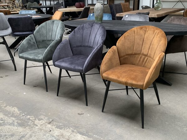 WK Home Stoel Bo velvet 3 kleuren