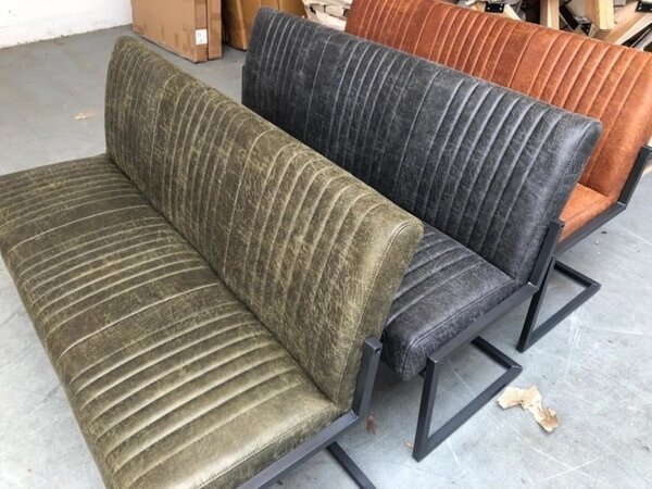 WK Home Eetbank yachtleer 3 kleuren 200 cm